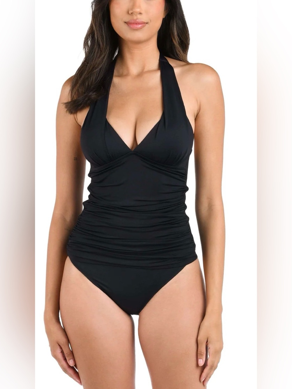 La Blanca Island Goddess Halter Tankini Top, Size 12